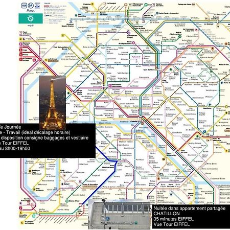 Eiffel Citea Access Dayroom Espace Paris Sans Nuitee Et Chambre Partagee Chatillon Nuitee -- Repos Journee Ou Espace Travail 8-19H Proche Tour Eiffel Ou Usage Bureau A L'Heure En Journee -- Nuitee Chatillon Avenue Parigi Esterno foto